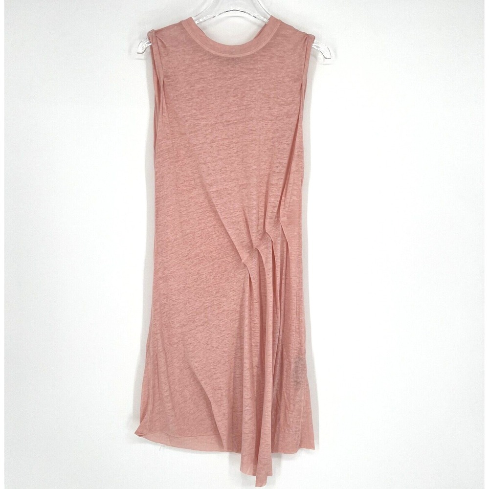 AllSaints Duma Dress Womens XS Sheer Pink Draped Layered Lighweight